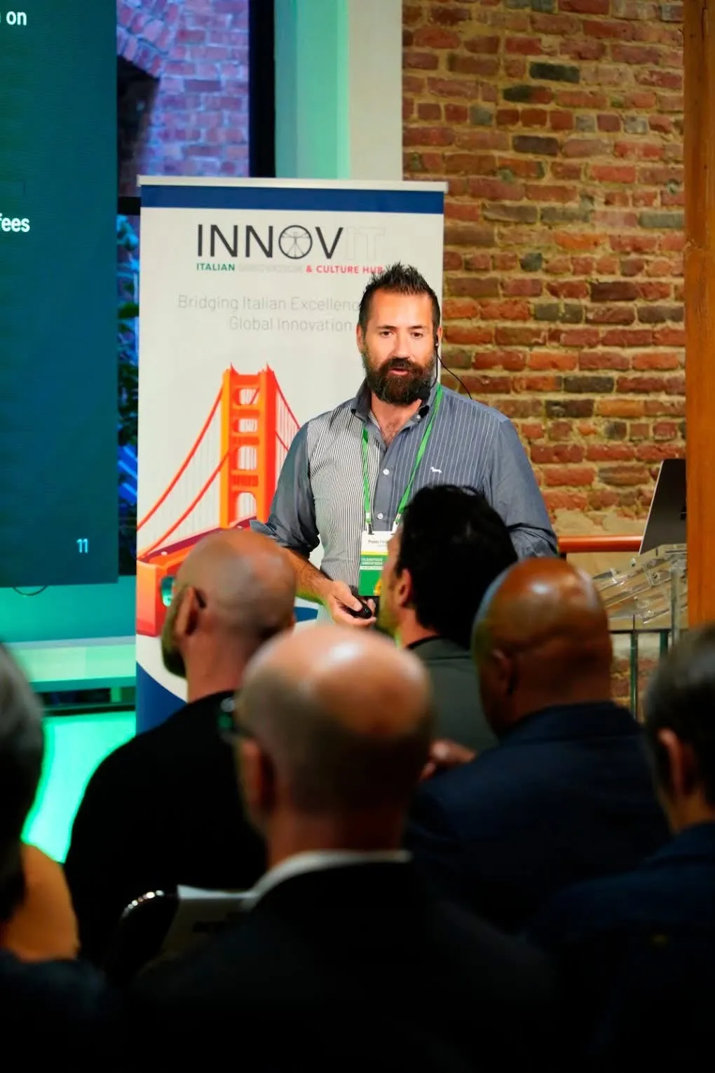 Paolo Pedrazzi speaking to the InnovIT audience in San Francisco
