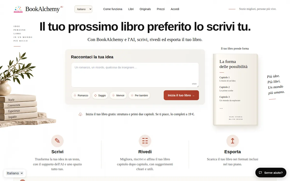 BookAlchemy home page