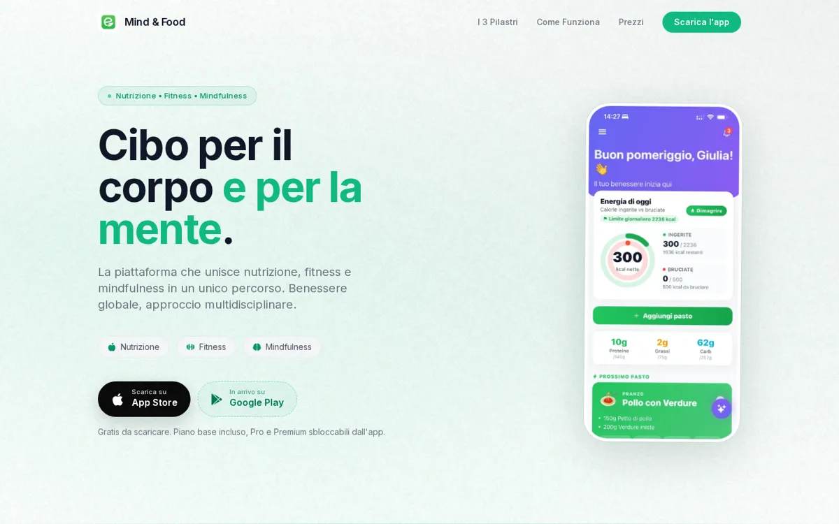 EatCoach home page